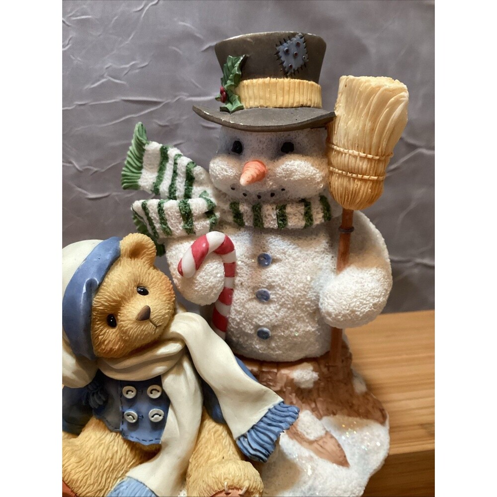Cherished Teddies Mitch Christmas Figurine “Friendship Never Melts Away” Vintage - Picture 5 of 10